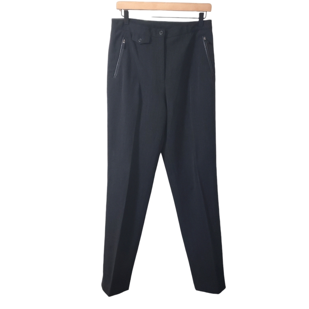 Lauren Ralph Lauren Womens Wool Blend Stretch Trouser Career Pants Grey‎ Sz 8
